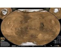 Mars, The Red Planet, 2-sided, Laminated: Wall Maps Space (National Geographic Reference Map)