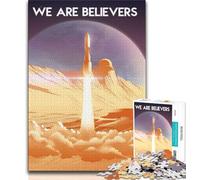 Mars Tour 1000 Piece Jigsaw Puzzles,Challenging To Complete But Fun And Humorous with Matching Poster And Trivia Sheet 50x75cm