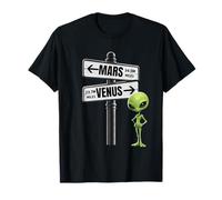 Mars Venus Galactic Signpost Alien Space Apparel T-Shirt