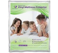 Mars Wellness Waterproof Vinyl Mattress Protector and Cover - Zippered White Mattress Cover Sheet Bed Bugs Mattress Cover - 1 Pack - Hospital