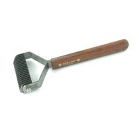 Mars 18-Blade Coat King Rake, Wide: Dog Grooming Brush - Thick, Long, Coarse Hair - Brown