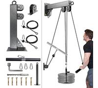 MARSAFIT Fitness Wall Mount Pulley System, Weight Cable Pulley System for Gym, LAT Pull Down and Low Row Cable Machine, Cable Station Equipment