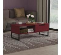 Ready Assembled 2 U Fuji 1 Drawer Coffee Table (Ready Assembled) in Dark Red Ready Assembled 2 U Dark Red