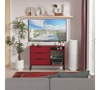 Ready Assembled 2 U Fuji 3 Drawer TV Unit (Ready Assembled) in Dark Red Ready Assembled 2 U Dark Red