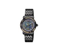 Marsala Tortoise Black Mother Of Pearl Dial IP Black Bracelet Swiss Quartz Watch GV2 Black One Size