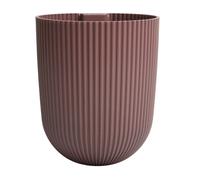 B2C Wall-Mounted Flower Pot - Modern Ridged Design, Plastic, Indoor & Outdoor Planter, 2.1L, Compact Vertical Garden Pot (Marsala)