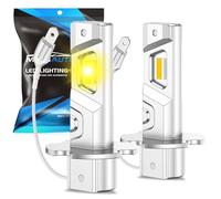 Marsauto h3 led fog light bulb yellow 600% high brightness h3ll led fog lights 8000lm 3000k amber yellow strong penetration 2024 new chips csp h3 car fog light bulb