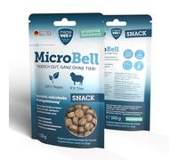 Marsavet MicroBell Snack - Vegan dog treats with microbial protein - 100 g. Hypoallergenic, grain-free & gluten-free treats for dogs with sensitive stomachs. Natural training treats for puppies