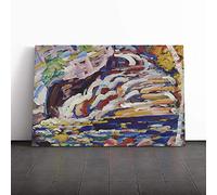 Marsden Hartley Autumn Cascade Canvas Print | Gallery Wrapped 30mm Frame Wall Art | 24x16 inches | Ready to Hang | Modern Landscape Picture | Living Room Bedroom Lounge Office