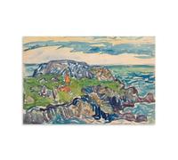 Marsden Hartley Gloucester 1915 Modernist Coastal Scene with Figures Wall Art Print Art Canvas Painting Decor Wall Print Photo Home Modern Decoratives Unframe-style 16x24inch(40x60cm)