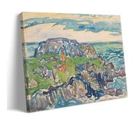 Marsden Hartley Gloucester 1915 Modernist Coastal Scene with Figures Wall Art Print Art Canvas Painting Decor Wall Print Photo Home Modern Decoratives Frame-style 12x18inch(30x45cm)