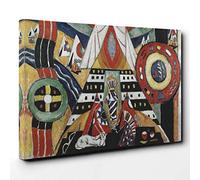 Marsden Hartley Indian Composition Canvas Print | Gallery Wrapped 30mm Frame Wall Art | 30x20 inches | Ready to Hang | Modern Picture | Living Room Bedroom Lounge Office