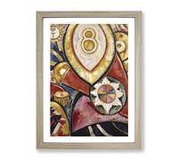 Marsden Hartley Painting 48 Classic Painting Framed Wall Art Print, Ready to Hang Picture for Living Room Bedroom Home Office Décor, Oak A4 (34 x 25 cm)