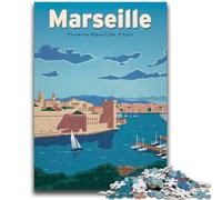 Marseille Adult Jigsaws 1000 Pieces Difficult, Family Fun Games Fun at Home Activities, Birthday Present, Travel Gifts 1000pcs(50x75cm)