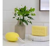 Marseille Body Soap on a Rope Lemon Fragrance Scented Soap Bar, Yellow Soap, French Marseilles Natural Handmade Bathroom Gift, Savon de Marseilles