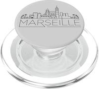 Marseille France,Clean Subtle Minimal Line Art,French Lovers PopSockets PopGrip for MagSafe