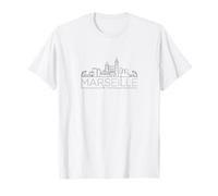 Marseille France,Clean Subtle Minimal Line Art,French Lovers T-Shirt