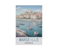 Marseille France，Puzzle 1000 Piece Jigsaw Puzzles for Adults, Classic Puzzle Difficult Puzzle for Kids Teenagers Educational Game Toys Gift for Home Travel（38x26cm）-AM72