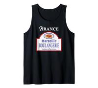 Marseille France Vintage Artisan Bread Bakery Sign Design Tank Top