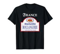 Marseille France Vintage Artisan Bread Bakery Sign Design Value Graphic T-Shirt