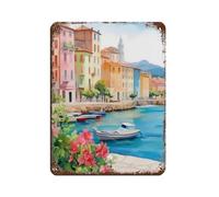Marseille French Riviera Decor Tin Sign Vintage Metal Pub Club Cafe Bar Home Wall Art Decoration Poster Retro 12x16inch(30x40cm)