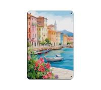 Marseille French Riviera Decor Tin Sign Vintage Metal Pub Club Cafe Bar Home Wall Art Decoration Poster Retro 8x12inch(20x30cm)