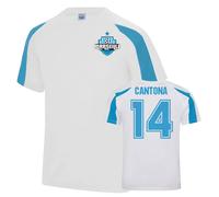 Marseille Men's Mens Eric Cantona Sports Training Jersey in White | Size: Small Marseille White S