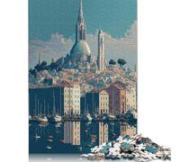 Marseille Pixel Art Puzzles for Adults 1000 Piece Puzzles for Adults For Family Fun & Game Night 1000pcs (75x50cm)