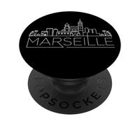 Marseille, Southern France, Minimal Line Art, French Lovers PopSockets Adhesive PopGrip