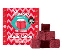Marsel Delights, Artisan Turkish Delight - Naturally Flavored, Vegan, Gluten-free, No aromas or colorings (Pomegranate)