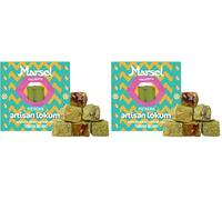 Marsel Delights, Artisan Turkish Delight - Naturally Flavored, Vegan, Gluten-free, No aromas or colorings (Pistachio) (Pack of 2)