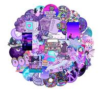 MARSFORCE Cute Vsco Purple Stickers, Gift for Kids Teen Adult, Lovely Waterproof Vinyl Decals for Laptop Water Bottles Skateboard Bike Car Helmet Travel Luggage Guitar Toy Phones DIY Party [50 PCS]