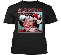 Marsha P Johnson Trans LGBTQ+ Pride Month Trans Rights are Human T Shirt Gift Tee for Men Black XXL
