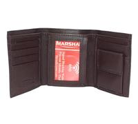 MARSHAL Genuine Leather Kids Slim Compact ID and Coin Pocket Trifold Boys Wallet Black, Burgundy, S, Trifold Wallet