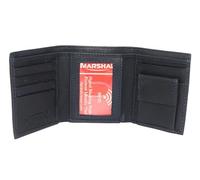 MARSHAL Genuine Leather Kids Slim Compact ID and Coin Pocket Trifold Boys Wallet Black, Navy Blue, S, Trifold Wallet