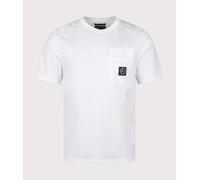 Marshall Artist Mens Aksu Contrast Pocket T-Shirt - Colour: 002 White - Size: Small