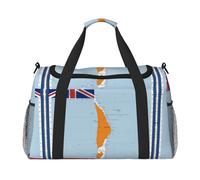 Marshall Islands flag map02 print Travel Duffle Bag Gym Bag for Women,Puffer Tote Bag,Weekender Overnight Bag Organizer, Black, One Size