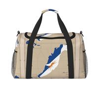 Marshall Islands flag map03 print Travel Duffle Bag Gym Bag for Women,Puffer Tote Bag,Weekender Overnight Bag Organizer, Black, One Size