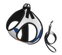 Marshall Islands Flag Map04 Print Pet Supplies Adjustable Step-In Flex Breathable Mesh Dog Harness For Small Medium Dogs, S-L