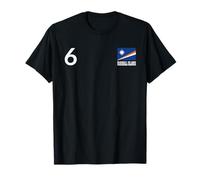 Marshall Islands Number 6 National Flag Country Heritage T-Shirt