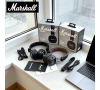 Marshall Major IV 4 On-Ear Wireless Headphones Foldable Bluetooth Headset Strong Bass Music Sport Earphones with Mic Black