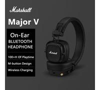 Marshall Major V 5 Wireless Bluetooth Headphone with Mic Foldable Pop Rock Retro Headset Support Marshall Bluetooth App v-brown