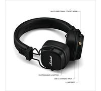 Marshall Major V Retro Rock Design Wireless Headphones Foldable On-Ear Headset with Mic Bluetooth App Support Long Battery Life heise V