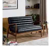 Marshall Sofa - 2 Seater - Black Faux Leather