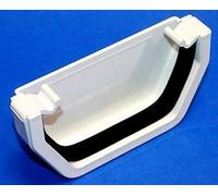 Marshall Tufflex External Stop End for 114mm Squareline Gutter System RWSE1 White, Black, Brown, Clay Brown (White)