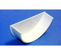 Marshall Tufflex Half Round Gutter 114mm Internal Stop End Cap RWE2 Black, White, Grey, Brown (White)