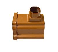 Marshall Tufflex System Plus Ogee Guttering - Conservatory Gutter Parts - Caramel Left Hand Stop End Outlet - RWKO3CB
