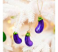Marshalls Garden Aubergine Baubles Trio Pack Glass Mini Ornaments