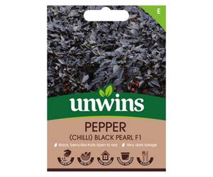 Marshalls Garden Chilli Pepper Seeds 'black Pearl' F1 5 Pack, Pot-Ready, 30,000+ Shu