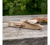 Marshalls Garden Oak Plant Labels Set Of 4 With Pencil - 30Cm